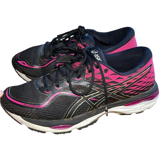 ASICS WOMENS GEL CUMULUS 10 RUNNING SHOES SIZE pink black - Picture 5 of 10